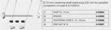 Стержень центровальный для мотоколес d.10мм в к-кте 8-21100257 фото