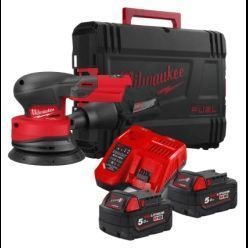 Шлифмашина эксцентриковая аккумуляторная бесщеточная MILWAUKEE, M18 FROS125-502X, &Oslash;125мм (ЗУ, 2х5Ач) 4933498254 фото